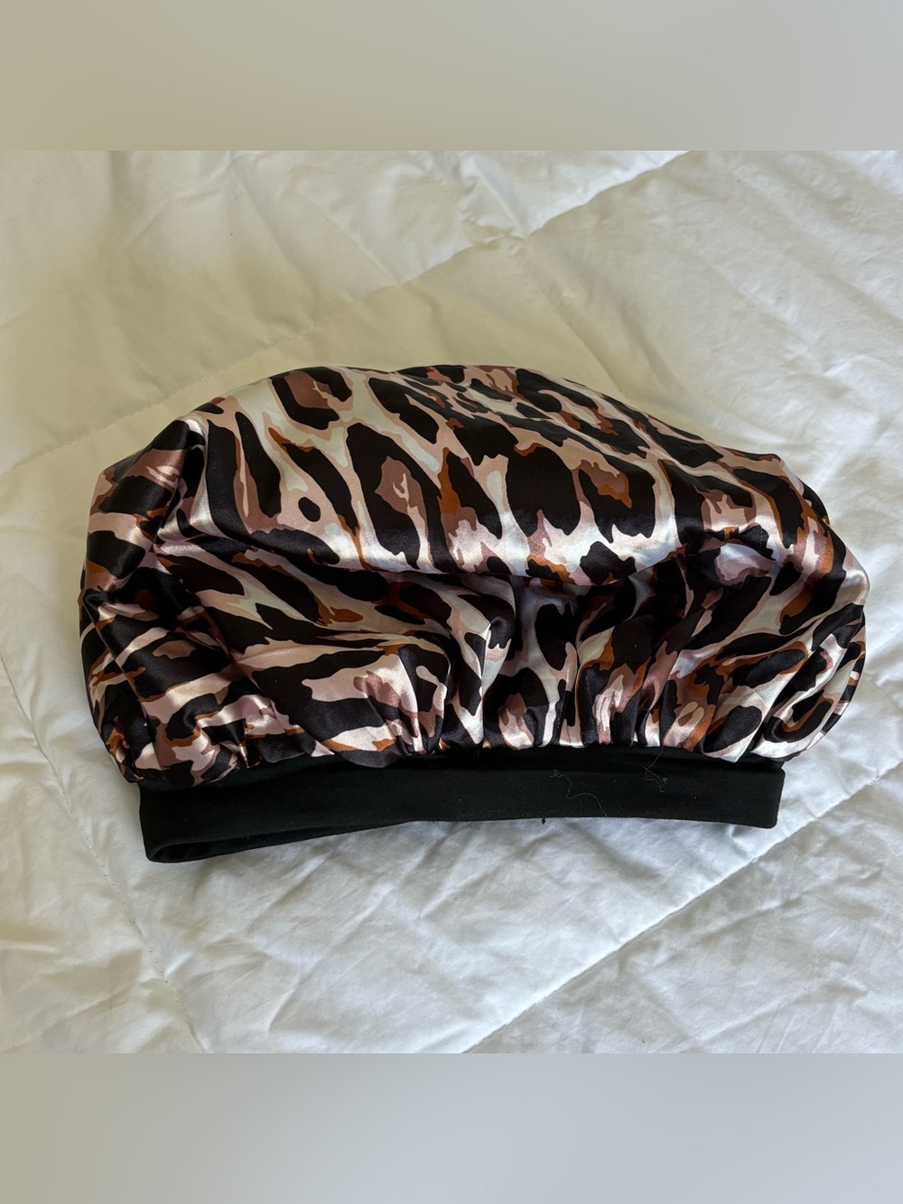 Leopard Print Satin Hair Bonnet | Item 0392